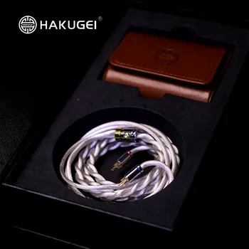 FENGRU HAKUGEI White Dragon Austiņas uzlabot kabeļu 2Pin 0.78 mm MMCX zelta, sudraba, pallādija, vara papildu elements hibrīda kabelis
