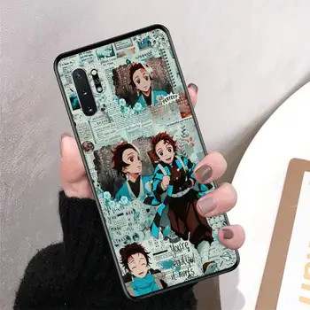 FHNBLJ Kimetsu Nav Yaiba Demon Slayer Anime Telefonu Gadījumā Samsung Piezīme 3 4 5 7 8 9 10 20 pro lite ultra Oppo A9 2020