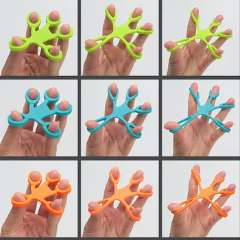 Fidget Silīcija Gēla Pirkstu airētājs pats par sevi Antistresa Rokas Gredzenu Pieaugušo Pirkstu Spēku Apmācību Grupa Rotaļlietas Bērniem Squish Lētu Stuff