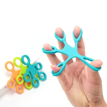 Fidget Silīcija Gēla Pirkstu airētājs pats par sevi Antistresa Rokas Gredzenu Pieaugušo Pirkstu Spēku Apmācību Grupa Rotaļlietas Bērniem Squish Lētu Stuff