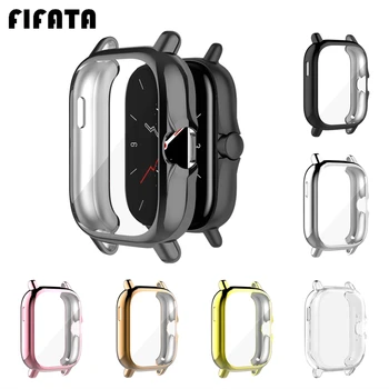 FIFATA Par Xiaomi Huami Amazfit GTS 2 / 2e Gadījumā Mīksto Pārklājumu TPU pilnekrāna seguma Rāmis Apvalka GTS2/2e Smartwatch