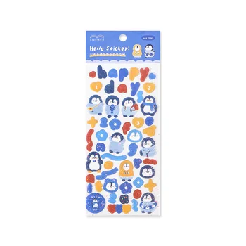 Flash Pasaku sērijas Dekoratīvās PVC Spīd Uzlīmes Scrapbooking Stick Uzlīmi Dienasgrāmata Kancelejas preces Albumu Pingvīns trušu uzlīme