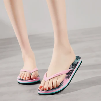 Flip-Flops Sievietes Ir 2021. Vasaras Jaunā Modes Ārējā Nodiluma Neslīdoša Sandales Un Čības Home Dāmas Personības Korejas Pludmales Apavi