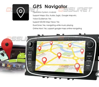 Ford Focus Mondeo, S-Max, Galaxy C-Max Kugas Transit Connect Android10 2DIN Auto GPS Radio Multimedia Player 7