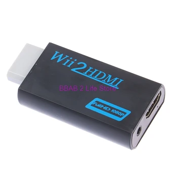 Full Hd 1080p Wii Hdmi Pārveidotājs Adapteris Wii2hdmi Converter 3.5 mm Audio
