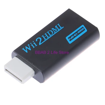 Full Hd 1080p Wii Hdmi Pārveidotājs Adapteris Wii2hdmi Converter 3.5 mm Audio
