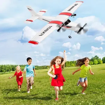 FX801 RC Lidmašīnas Reču Kontroles Lidmašīnu Rotaļlietas Cessna 182 Lidaparātiem 2.4 GHz Lidojumu Izturīgs 2CH Āra Rotaļlietas RC Iesācējs Bērniem L5I9