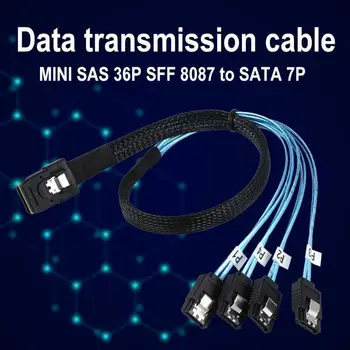 G0101 0,5 m MINI SAS Cable 36P SFF 8087 līdz 4 SATA 7P Sadalītāja Vadu Point-to-Point Savienojumu Uzglabāšanas Sistēmu Elastīgāku