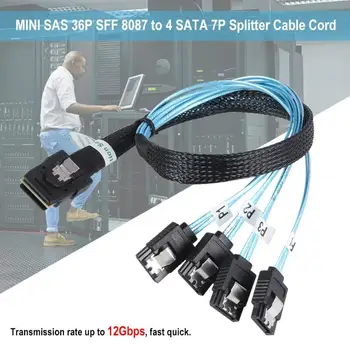 G0101 0,5 m MINI SAS Cable 36P SFF 8087 līdz 4 SATA 7P Sadalītāja Vadu Point-to-Point Savienojumu Uzglabāšanas Sistēmu Elastīgāku