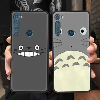 Gadījumā, Motorola Moto G9 Spēlēt G8 Jauda Lite Viens Fusion Plus Hyper G30 Black G Stylus Tālruņa Vāciņu Būtiska Miyazaki Hayao Totoro