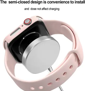 Gadījumā+Siksna Apple Skatīties joslas 44mm 40mm 38mm 42mm 44 mm Sporta smart watchband Silikona jostu, rokassprādzi iWatch sērija 6 5 4 3 Se