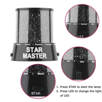 Galaxy Lampas Zvaigžņu Projektors Gaismas Zvaigžņotām Debesīm Nakts Gaisma led Galda Lampa Lite Starlight Nightlight Jumta Dāvanu Bērniem Bērniem