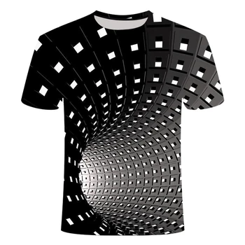 Galaxy Telpa T-krekli Vīriešu Psychedelic T Iespiesti Reibonis Tshirts Gadījuma Melnais Caurums Drukāt Melns T krekls 3d 2020