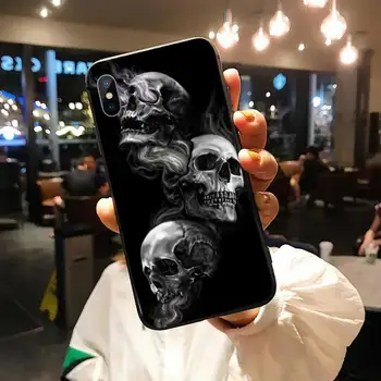 Galvaskausa Skelets Grim Reaper estētika Tālrunis Lietā par iPhone 11 12 pro XS MAX 8 7 6 6S Plus X 5S SE 2020. GADAM XR