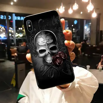 Galvaskausa Skelets Grim Reaper estētika Tālrunis Lietā par iPhone 11 12 pro XS MAX 8 7 6 6S Plus X 5S SE 2020. GADAM XR
