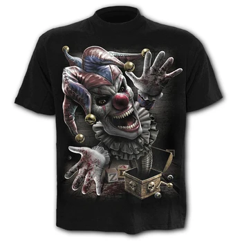 Galvaskausa ģitāra Vīriešu T-Krekli Punk stilā 3D Krekli Vasaras O-veida kakla t-krekls Modes Harajuku Topi Zēnu apģērbs liela izmēra streetwear
