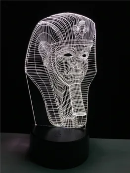 GAOPIN Ēģiptes sfinksa Dekoratīvā Apgaismojuma Kabelis 3D LED USB Guļamistaba Nakts Gaisma Multicolor Galda Lampa Patīk Vēsture, Draugiem Dāvanas