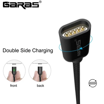GARAS Magnētisko Kabeļa Mikro USB/C Tipa Lādētāju 3 in 1 C Tipa Ātrās Uzlādes Mobilā Telefona Kabeļi Usb C android Lādētāju un Datu