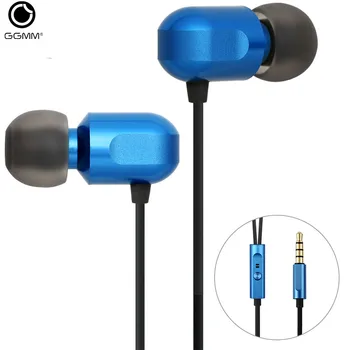 GGMM 3,5 mm Vadu Austiņas Super Stereo Bass Earbuds Ar HD Mic Brīvroku Zvanu Austiņas MP3/MP4/Xiaomi/Iphone/GAB Zilā Roze