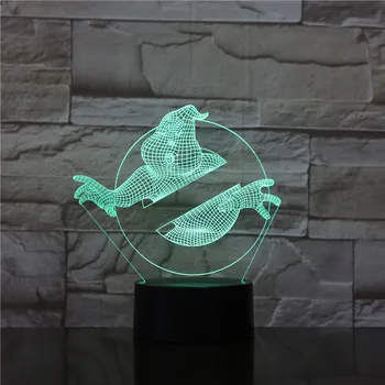 Ghostbusters LED Nakts Gaisma Apdare 3D ēsmas zivtiņu vadi Touch Sensors RGB Nightlight Bērnu Dāvanu Galda Lampa App Kontroles Bērniem Dāvanas