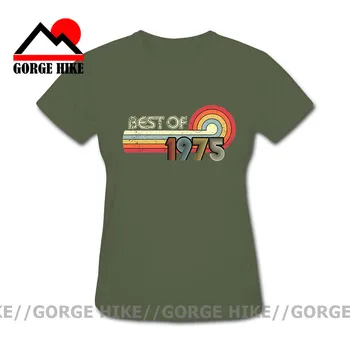 GorgeHike Retro 1975. gada Apģērbi Vintage Labāko no 1975 T krekls sievietēm, kas Dzimuši 1975. gadā T-krekls 46th Dzimšanas dienas Dāvanu Krekls camiseta Mujer