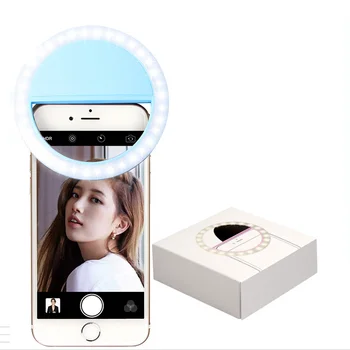 Gredzens Luktura USB Uzlādes LED Selfie Ring Light for Iphone Papildu Apgaismojums Selfie Uzlabot Aizpildīt Gaismas Tālruņiem, apgaismojumam, Karstā
