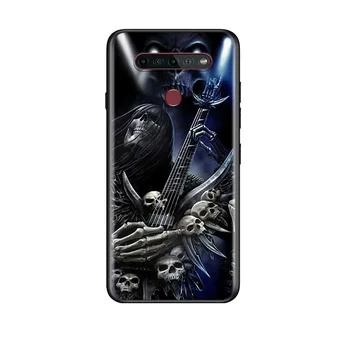 Grim Reaper Skeleta Galvaskauss Par LG G8 V30 V35 V40 V50 V60 Q60 K40S K50S K41S K51S K61 K71 K22 ThinQ 5G Telefonu Gadījumā