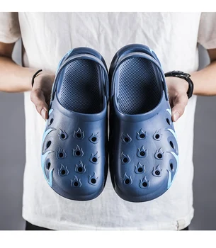 GSQHY ir 2021. sieviešu sandales caurumu kurpes pāris mājas čības vasaras dobi sprādzes vīriešiem un sievietēm, pludmales dzīvoklis sieviešu kurpes sandales