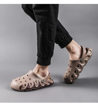 GSQHY ir 2021. sieviešu sandales caurumu kurpes pāris mājas čības vasaras dobi sprādzes vīriešiem un sievietēm, pludmales dzīvoklis sieviešu kurpes sandales