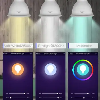 GU10 WiFi Smart LED Spuldzes RGBW C+W Balts 4.5 W Regulējamas Lampas Viedā Dzīves Tuya Tālvadības Gaismas Spuldzes Strādā Ar Alexa/Google
