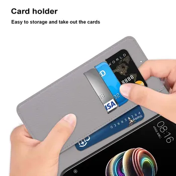 Gudrs Krāsotas Kartes Turētāju Maks Flip Tālrunis, Gadījumā, Motorola Moto G9 Spēlēt G8 Varas G Stylus E 2020. Gadam E7 Plus G 5G Plus Segtu Capa