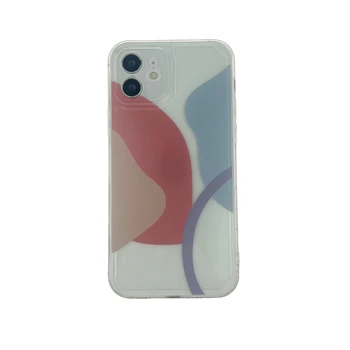 Gudrs Mākslas Krāsas Bloka Rāmis Tālrunis Lietā Par iPhone 11 12 Pro Xs Max XR X 7 8 Puls SE 