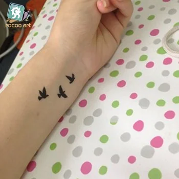 Gudrs Putns Balodis Sexy Gril Ūdensnecaurlaidīgus Pagaidu Tetovējumu Uzlīmes Ziedu Zars Vēstuli Ūdens Nodošanu Tetovējums Sieviešu, Vīriešu Rokas