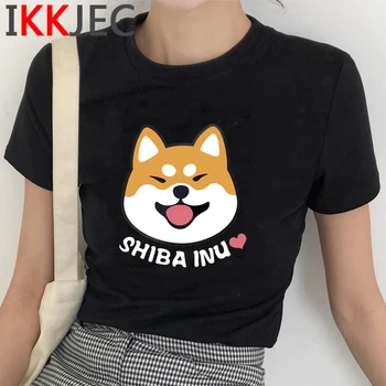 Gudrs Shiba Inu Doge t-krekls sieviešu harajuku vintage grafikas tees sievietēm pāris drēbes kawaii vasaras top tshirt vintage