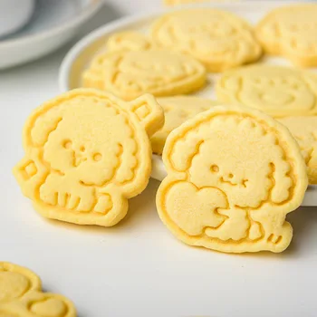 Gudrs Suns Sīkfailu Pelējuma 3D Multiplikācijas filmu Dzīvnieku Nospiežot Cookie Cutter Cepšanas Rīku Sugarcraft Kūka Dekorēšanas Instrumentiem Cepšanas Veidne
