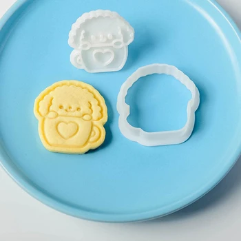 Gudrs Suns Sīkfailu Pelējuma 3D Multiplikācijas filmu Dzīvnieku Nospiežot Cookie Cutter Cepšanas Rīku Sugarcraft Kūka Dekorēšanas Instrumentiem Cepšanas Veidne