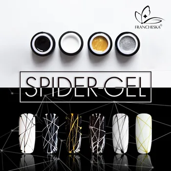 Gēla Spider Līnija Nagu Art Gel poļu UV Krāsas, Krāsošana Gēla Nagu laka Spider Gēla Laka Web Uzlīmes Gel Polish Gela Folija