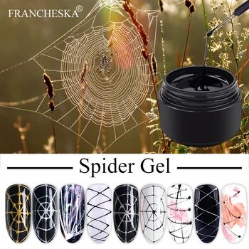 Gēla Spider Līnija Nagu Art Gel poļu UV Krāsas, Krāsošana Gēla Nagu laka Spider Gēla Laka Web Uzlīmes Gel Polish Gela Folija