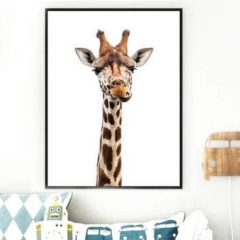Hakuna Matata Citātus Žirafe Kanvas Glezna Mājas Sienu Apdare Mākslas Cute Dzīvnieki Plakātu Estētisko Moduļu Mūsdienu Attēlu