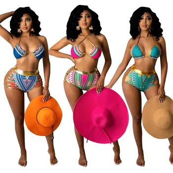 HAOYUAN Sexy galvas apsējs Bikini Komplekts Backless Kultūraugu Top Dobi Īss Sievietēm Vasarā Beachwear Peldkostīmu Nakts Klubs Valkāt peldkostīms