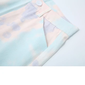 Harajuku kaklasaišu krāsošanas Bikses Sievietēm Ir 2021. Vasaras korejiešu Stilā, Streetwear Zaudēt Ikdienas Modē Safari Stils, Plaša, Kājas Garas Bikses Sieviešu