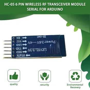 HC05 HC-05 master-slave 6pin JY-MCU anti-reverse, integratedBluetooth-saderīgas sērijas pass-through modulis, bezvadu sērijas dai
