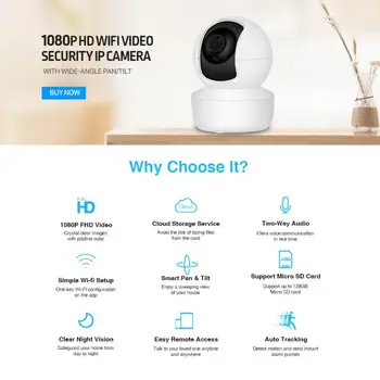HD IP Ūdensizturīgs Kamera, 1080P Āra Drošības PTZ WiFi Kameru, Auto Izsekošana Mājas CCTV Uzraudzības Baby Uzraudzīt Drošības Kameru