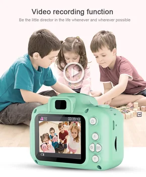 HD Projekcijas Digitālā Fotokamera Jaunu Bērnu Digitālā Kamera Modernizētas Litija Akumulators Mini Kid 2MP Kamerām, Portatīvajiem Gudrs Kakls Bērns