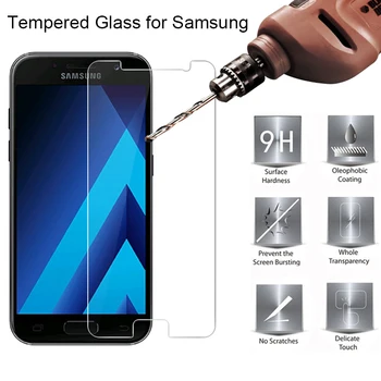 HD Ultra Skaidrs, Aizsargājošu Stikla Samsung Galaxy S6 S7 Screen Protector for Samsung S5 Mini S4 S3 S2, Rūdīta Stikla Vāks Filmu