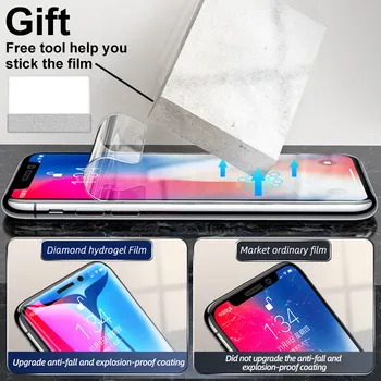 Hidrogelu Filmu Screen Protector For iPhone 11 12 Pro X Xr XS Max Mīksta Aizsardzības Plēve Priekš iPhone SE 6 7 8 Plus Ekrāna aizsargs