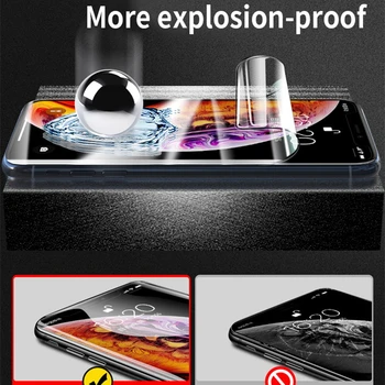 Hidrogelu Filmu Screen Protector For iPhone 12 11 Pro Max mini X XR Xs iPhone 7 8 6 Plus 6s Ekrāna Aizsargs (Ne Stikla)