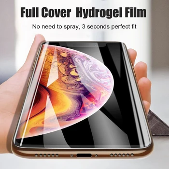 Hidrogelu Filmu Screen Protector For iPhone 12 11 Pro Max mini X XR Xs iPhone 7 8 6 Plus 6s Ekrāna Aizsargs (Ne Stikla)