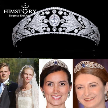Himstory Luksemburga Royal Tiaras Vainagu Eiropas Princese Nassau Kubikmetru Kāzu Vakara Kleita Headpiece Piederumi