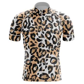 HIRBGOD Velo Apģērbs Vīriešu Dzeltena Leopards, Savvaļā Varas Gadījuma MTB Jersey Rudens Elpojošs Ādai Draudzīgas Velosipēdu Krekls,TYZ619-01